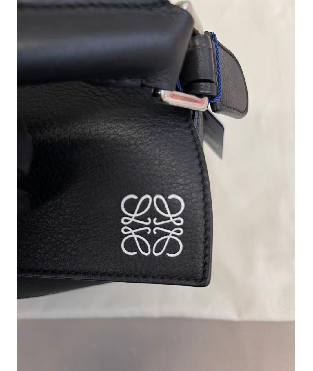 LOEWE Черная кожаная сумка тоут, фото 3
