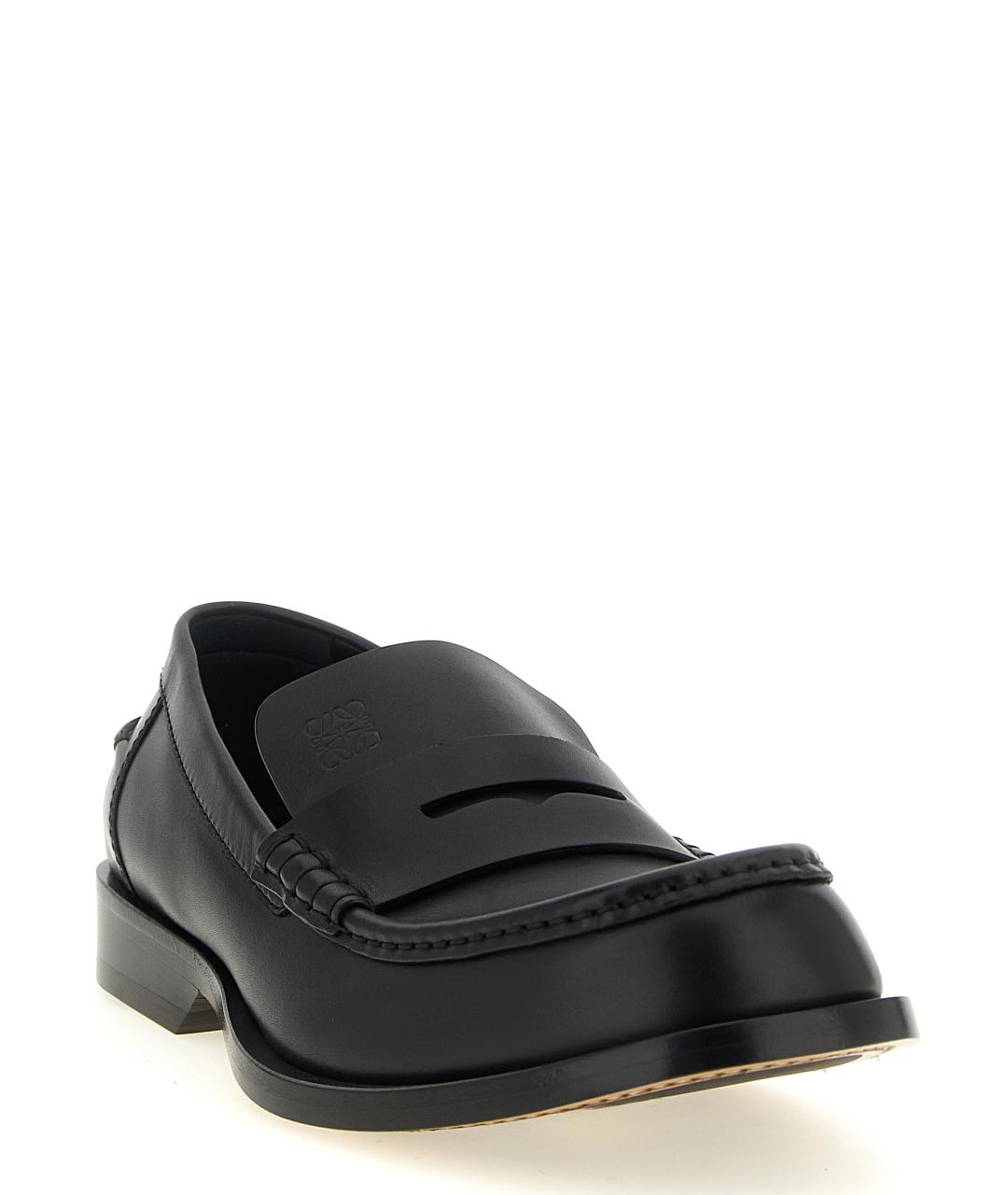 LOEWE Черные кожаные лоферы, фото 2