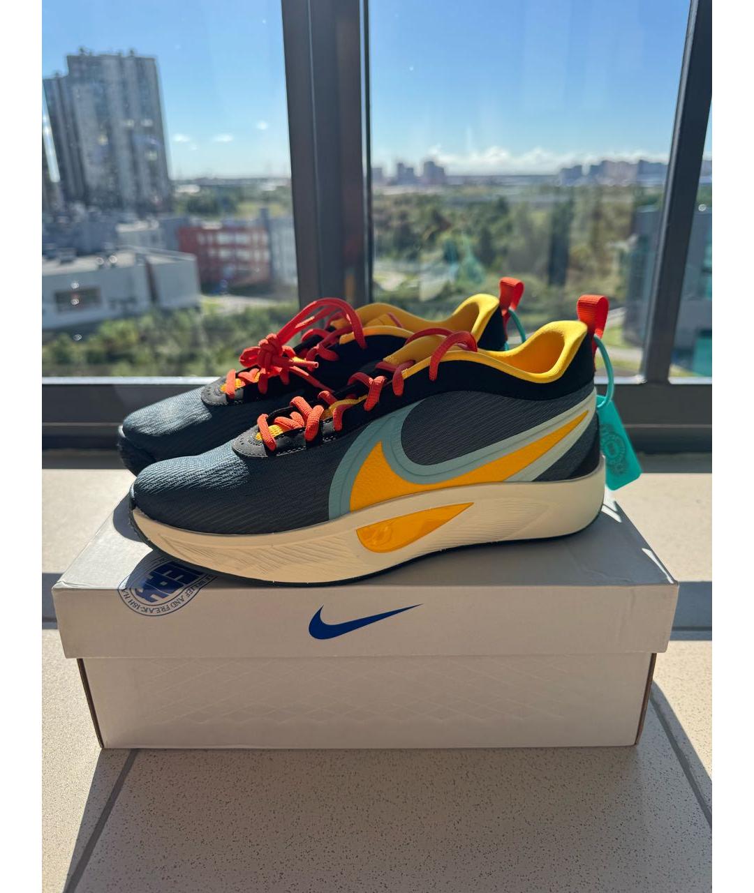 NIKE Темно-синие текстильные кеды, фото 5
