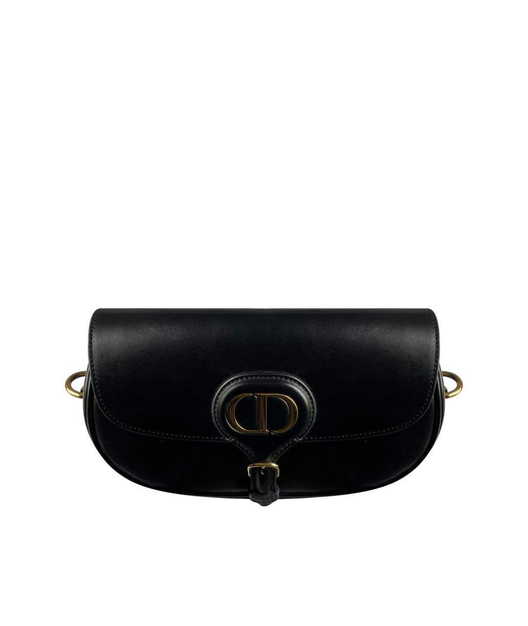CHRISTIAN DIOR Черная кожаная сумка тоут, фото 1