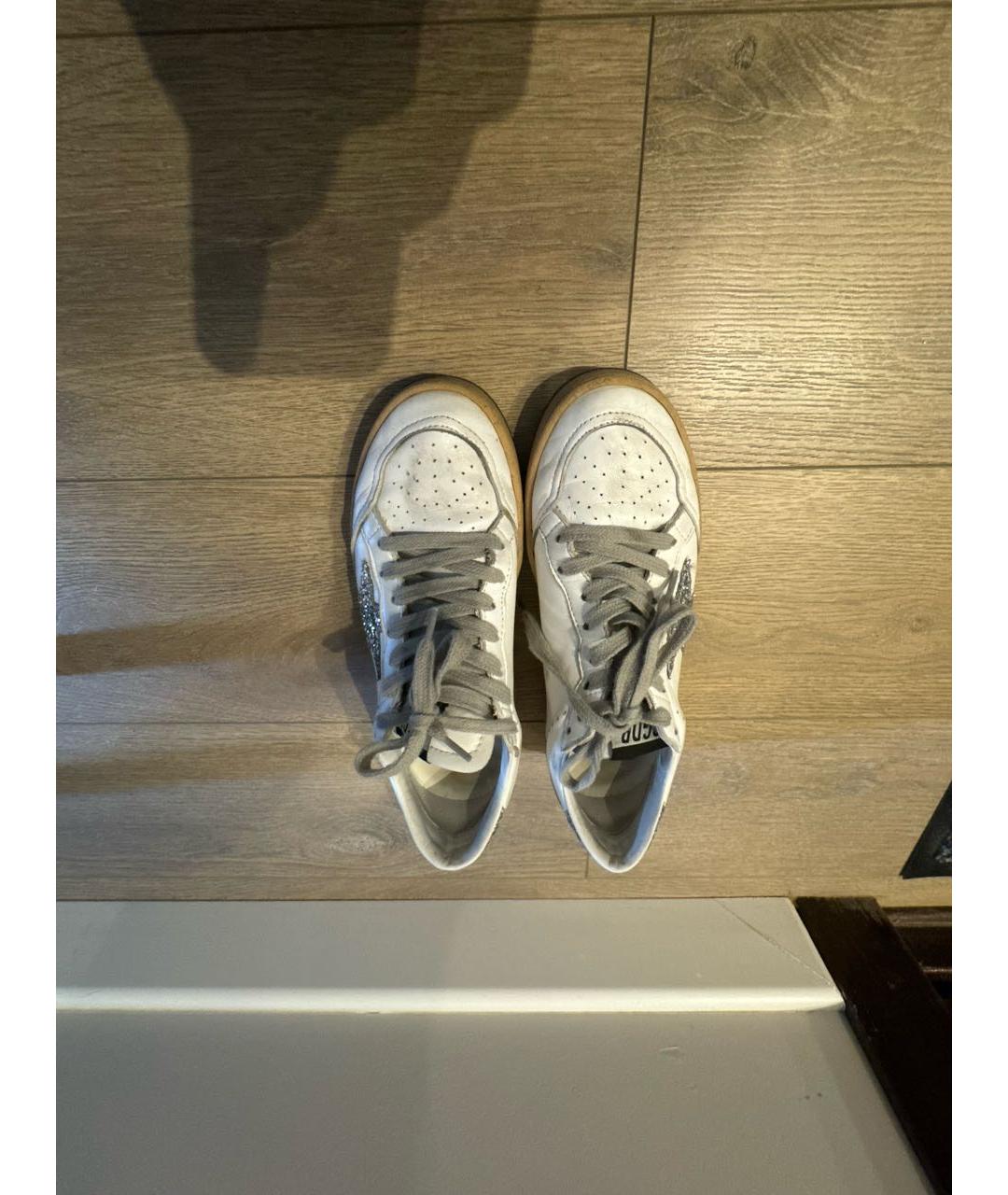 GOLDEN GOOSE Белые кожаные кеды, фото 2