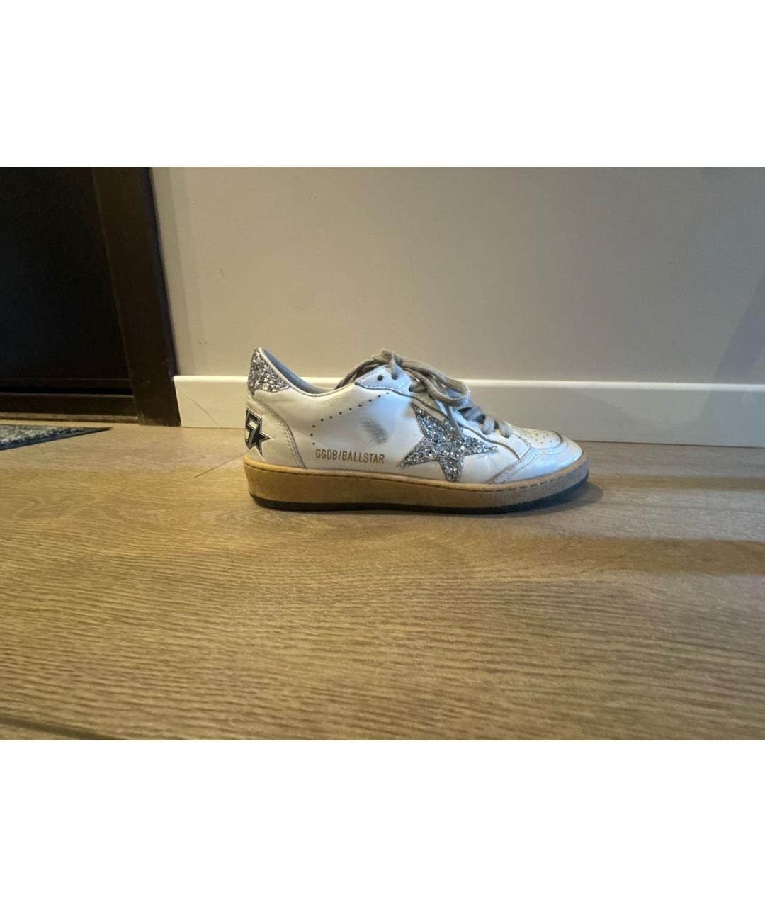 GOLDEN GOOSE Белые кожаные кеды, фото 5