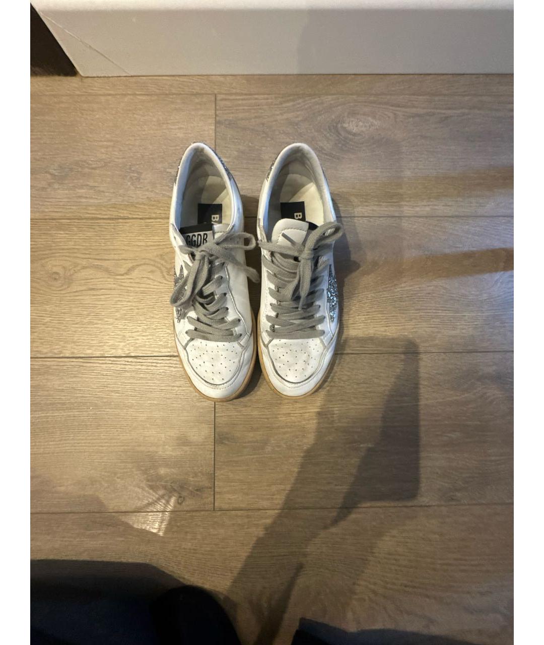 GOLDEN GOOSE Белые кожаные кеды, фото 3