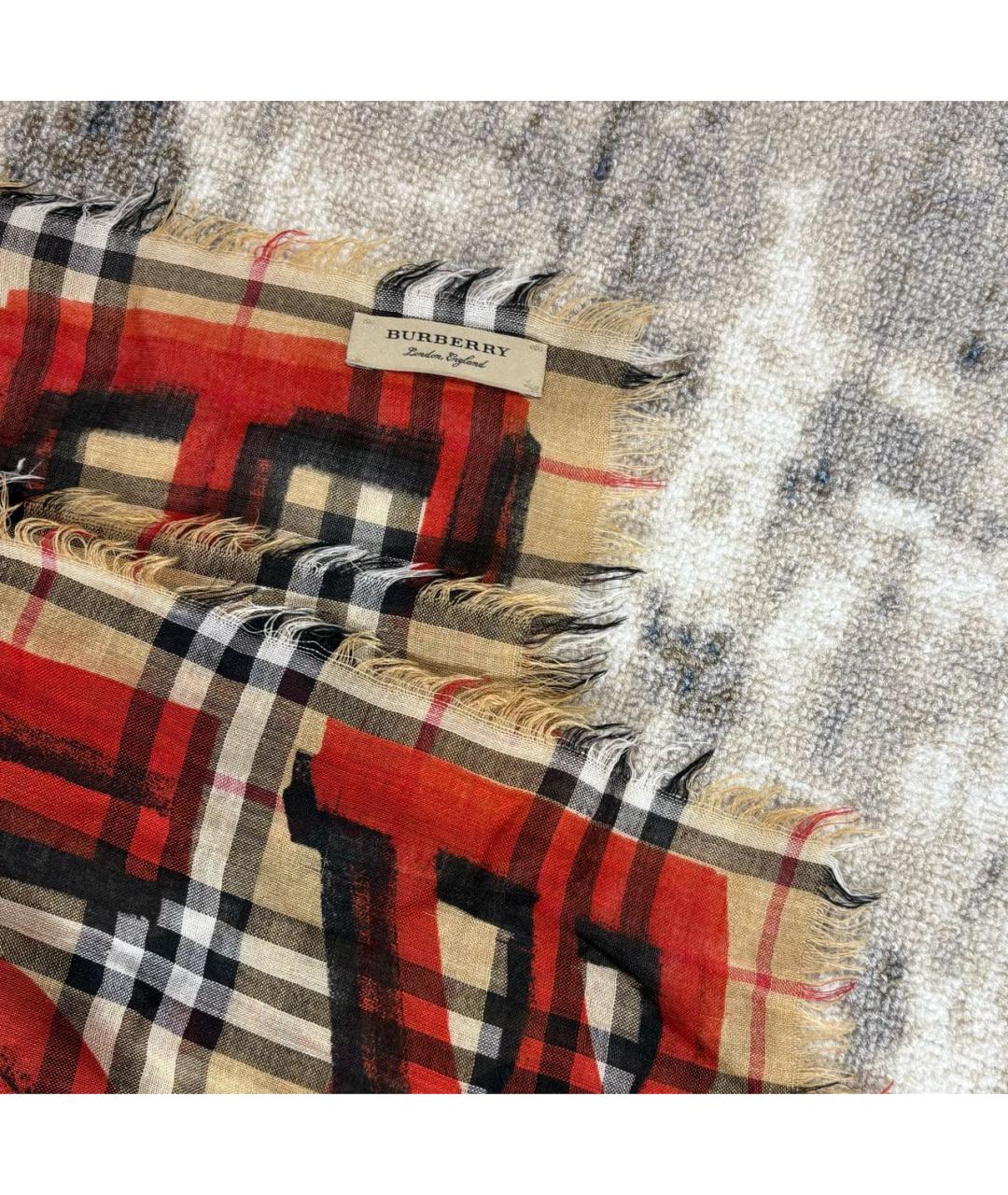 BURBERRY Мульти шерстяной шарф, фото 3