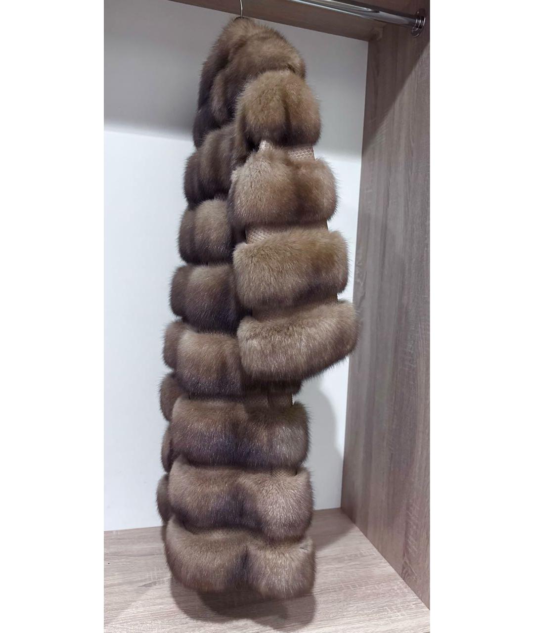 RINDI Коричневая меховая шуба, фото 4
