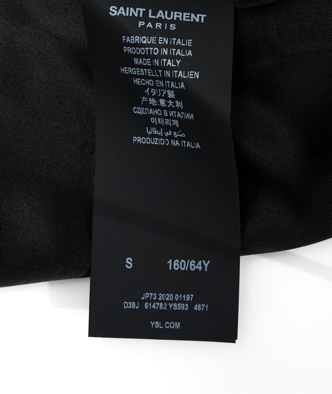 SAINT LAURENT Голубое хлопковое коктейльное платье, фото 4