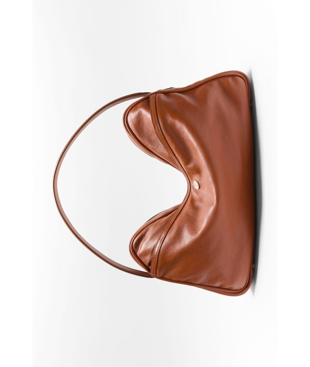 ACNE STUDIOS Коричневая кожаная сумка тоут, фото 2