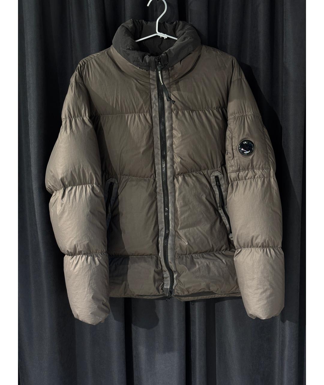 CP COMPANY Коричневый нейлоновый пуховик, фото 6