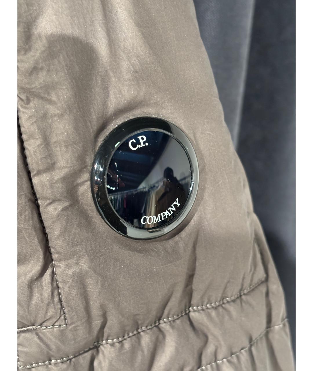 CP COMPANY Коричневый нейлоновый пуховик, фото 8
