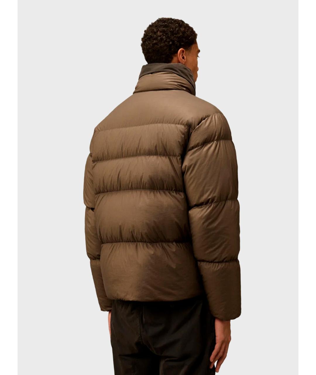 CP COMPANY Коричневый нейлоновый пуховик, фото 4