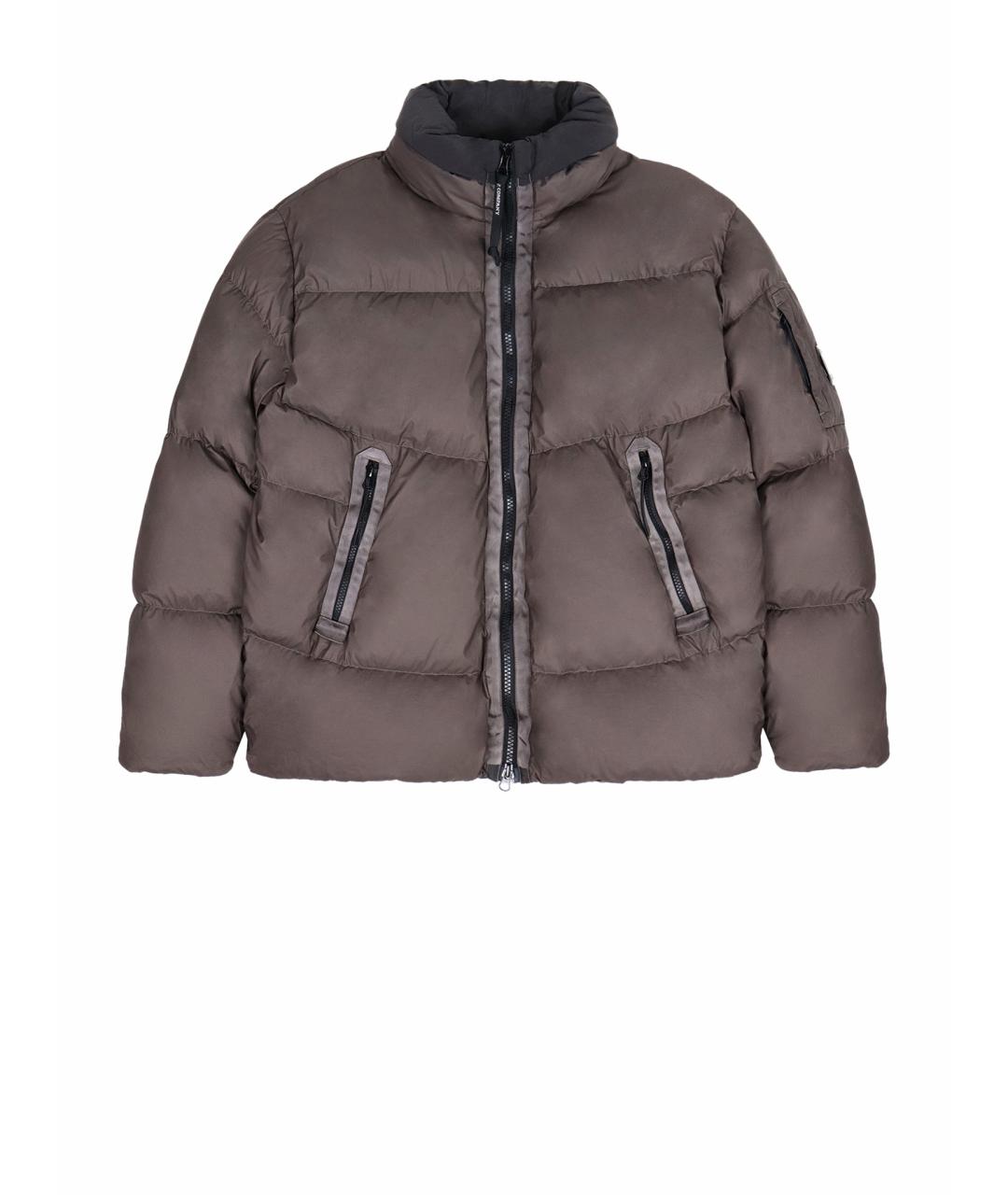 CP COMPANY Коричневый нейлоновый пуховик, фото 1