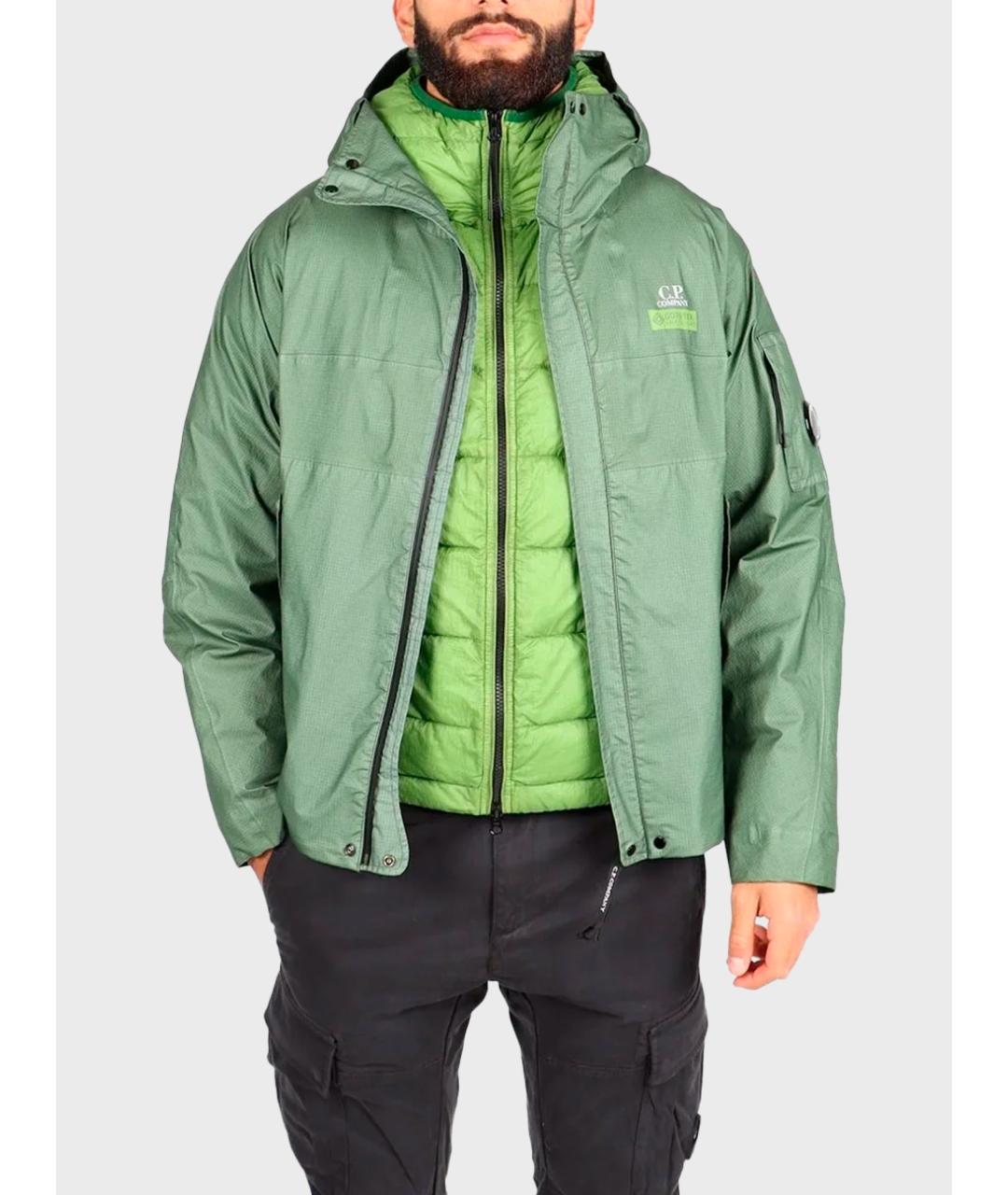 CP COMPANY Зеленый полиамидовый пуховик, фото 2