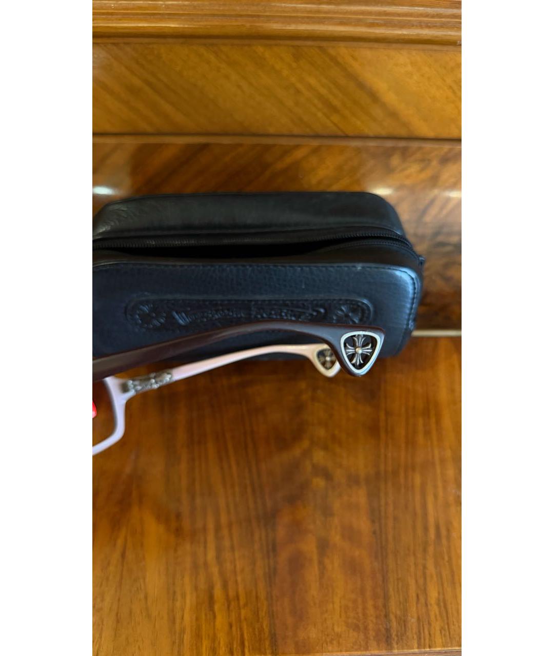 CHROME HEARTS Коричневые пластиковые солнцезащитные очки, фото 3