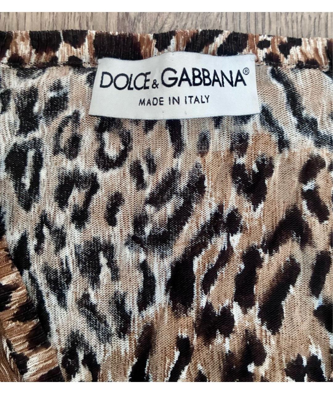 DOLCE&GABBANA Коричневый вискозный джемпер / свитер, фото 4