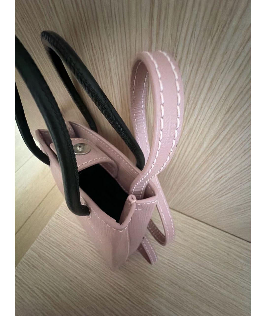 BALENCIAGA Розовая кожаная поясная сумка, фото 4
