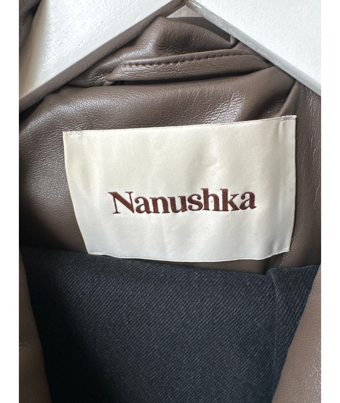 NANUSHKA Коричневый пуховик, фото 3