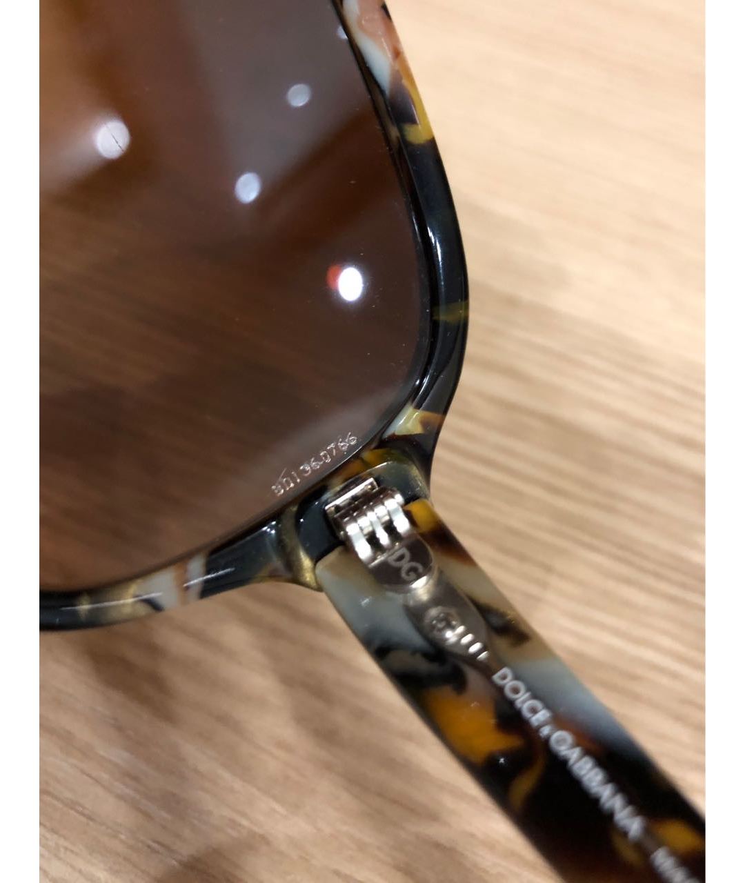 DOLCE&GABBANA Бежевые пластиковые солнцезащитные очки, фото 7