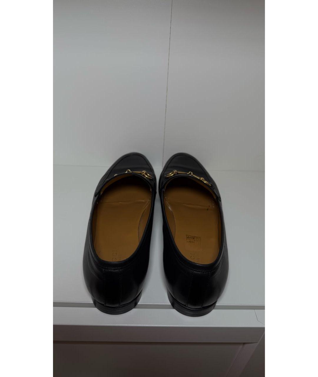 GUCCI Черные кожаные лоферы, фото 3