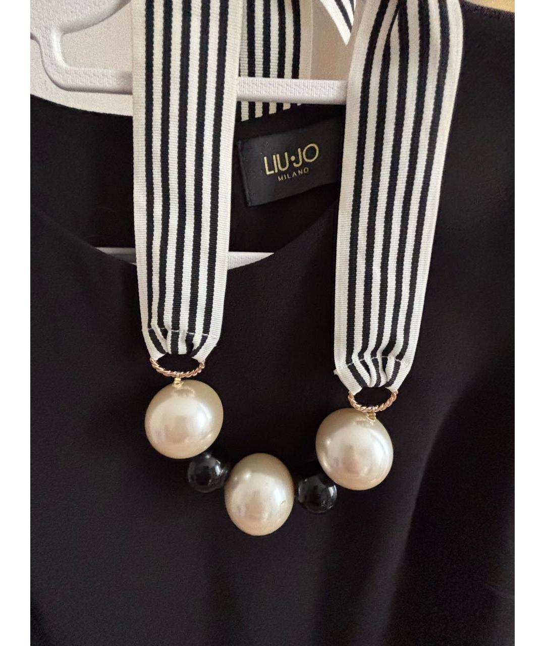 LIU JO Черное полиэстеровое повседневное платье, фото 3