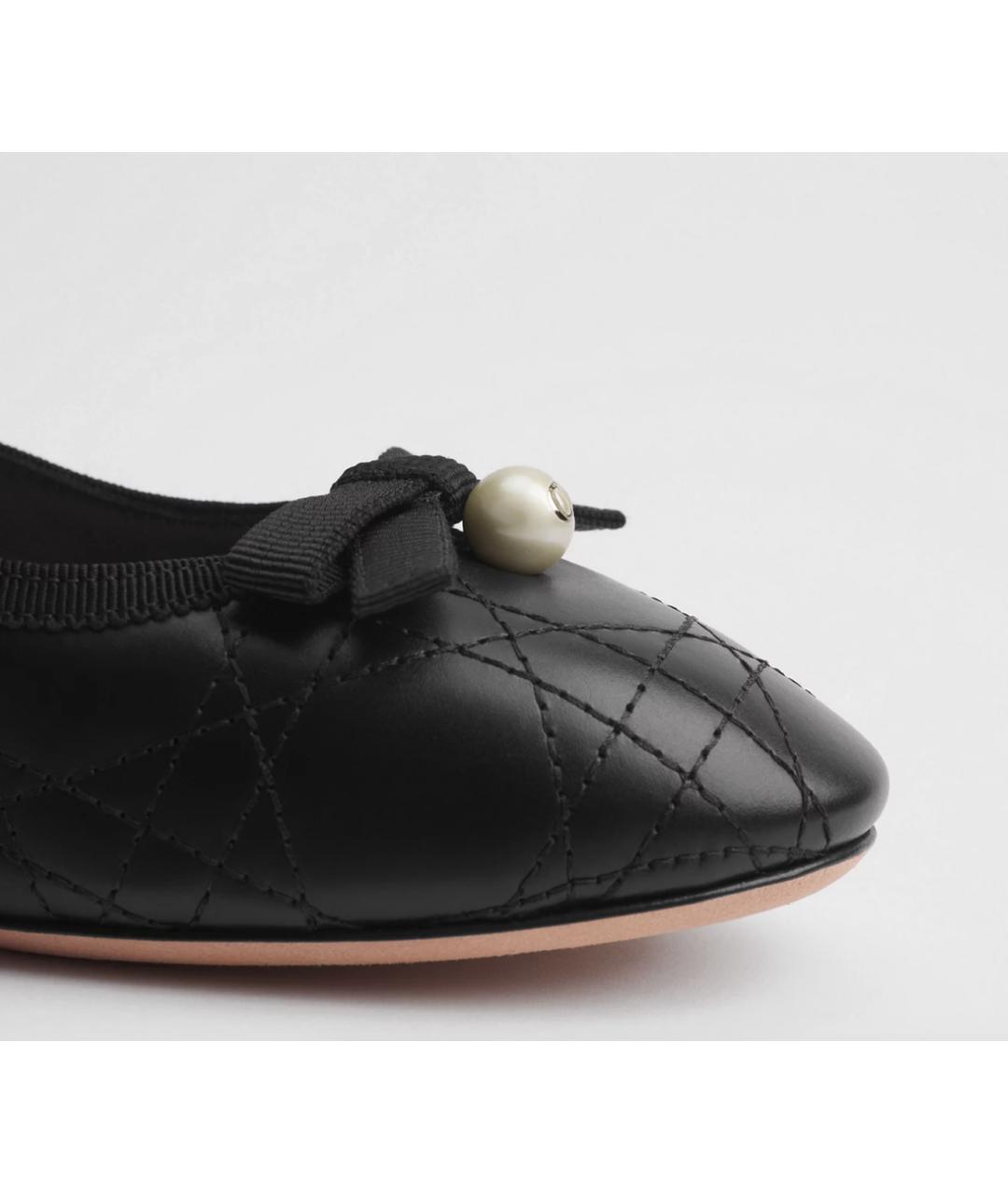 CHRISTIAN DIOR Черные кожаные босоножки, фото 2