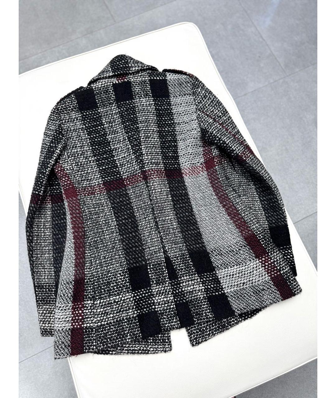 BURBERRY Серое шерстяное пальто, фото 2