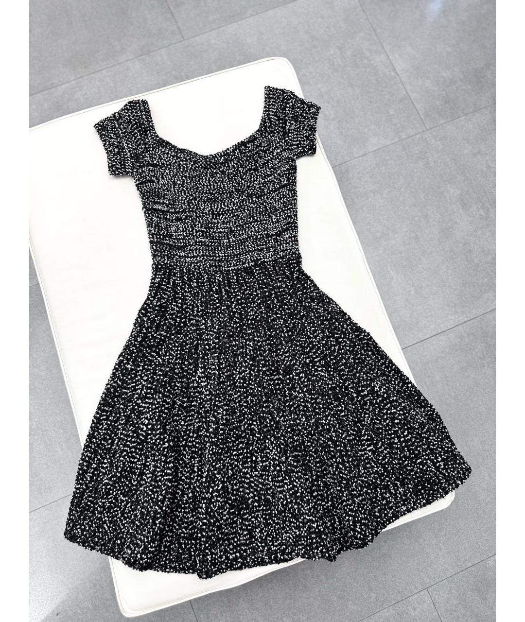 CHRISTIAN DIOR Черное вискозное коктейльное платье, фото 8