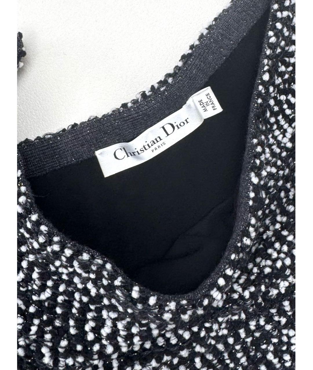 CHRISTIAN DIOR Черное вискозное коктейльное платье, фото 3