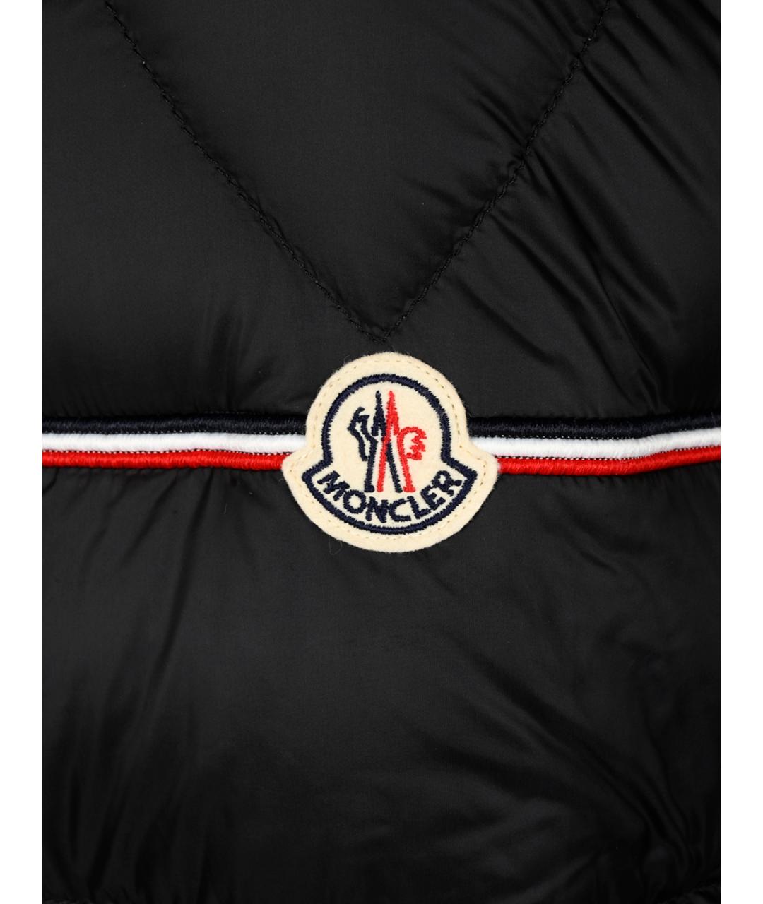 MONCLER Черный полиамидовый пуховик, фото 3