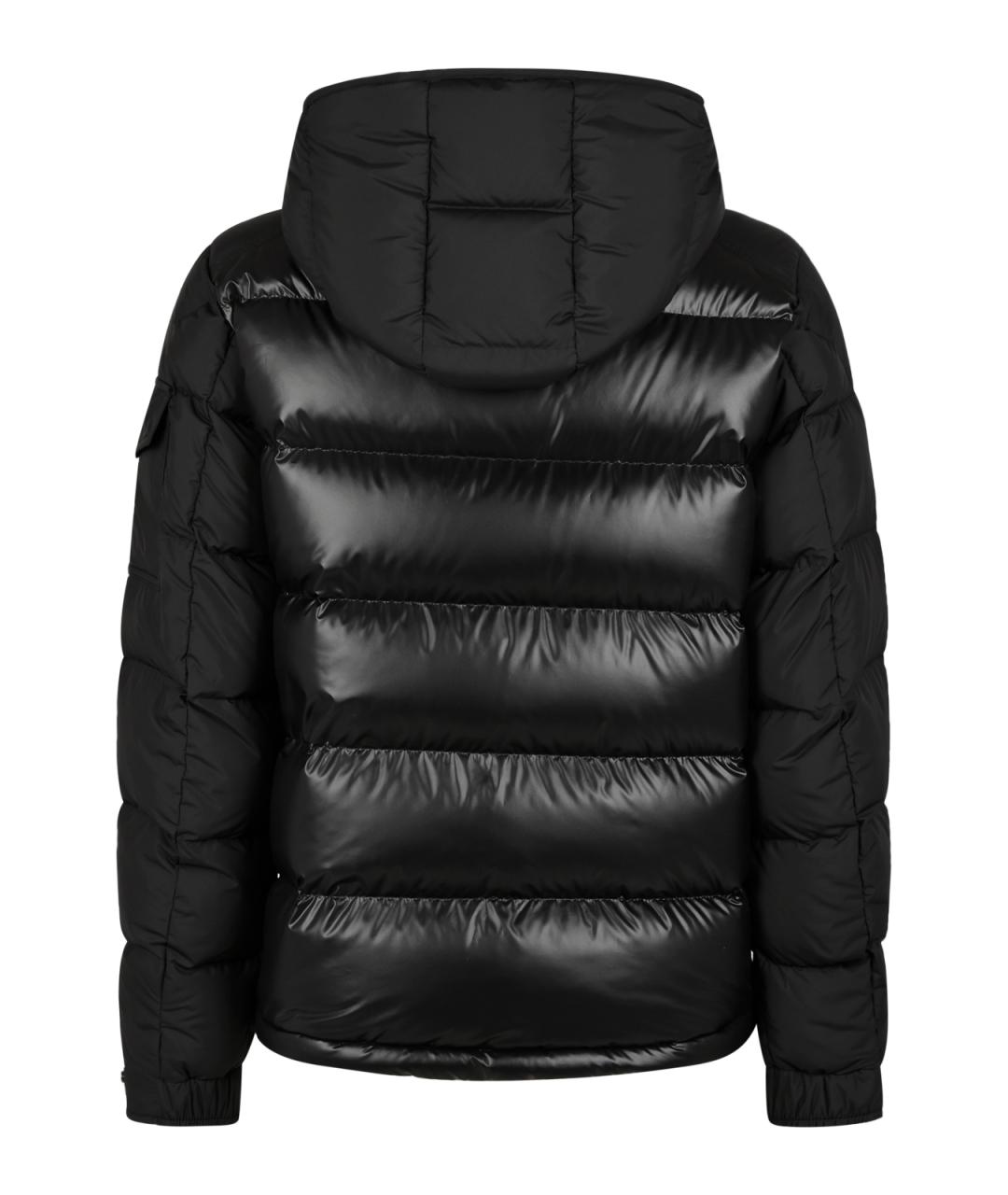 MONCLER Черный полиамидовый пуховик, фото 2