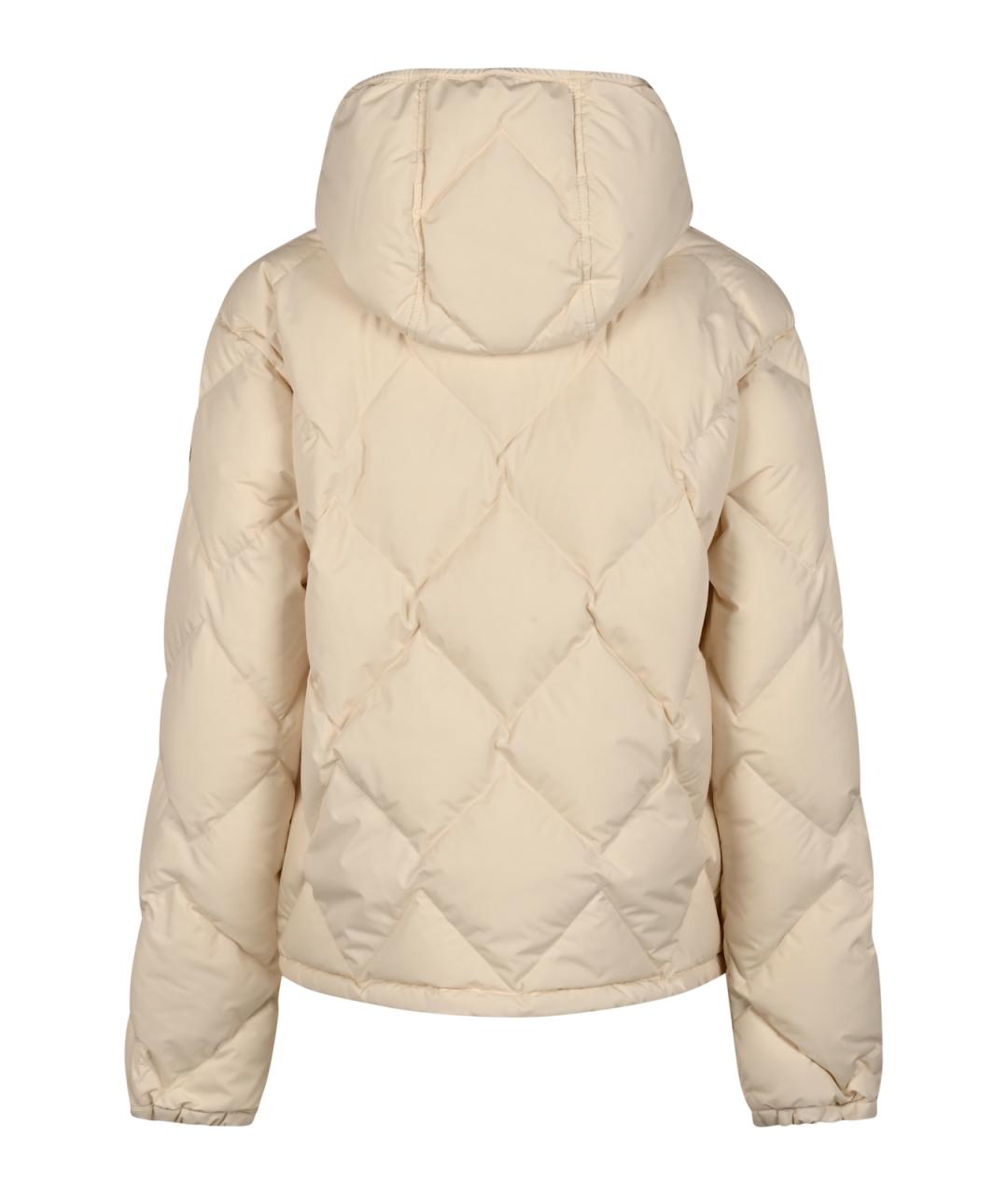 MONCLER Бежевая синтетическая куртка, фото 2