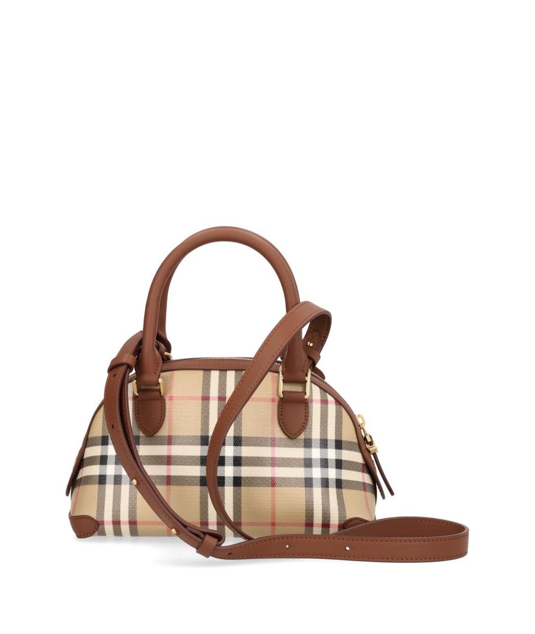 BURBERRY Бежевая сумка тоут из канвы, фото 3