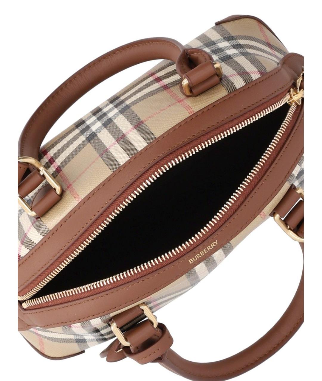 BURBERRY Бежевая сумка тоут из канвы, фото 4