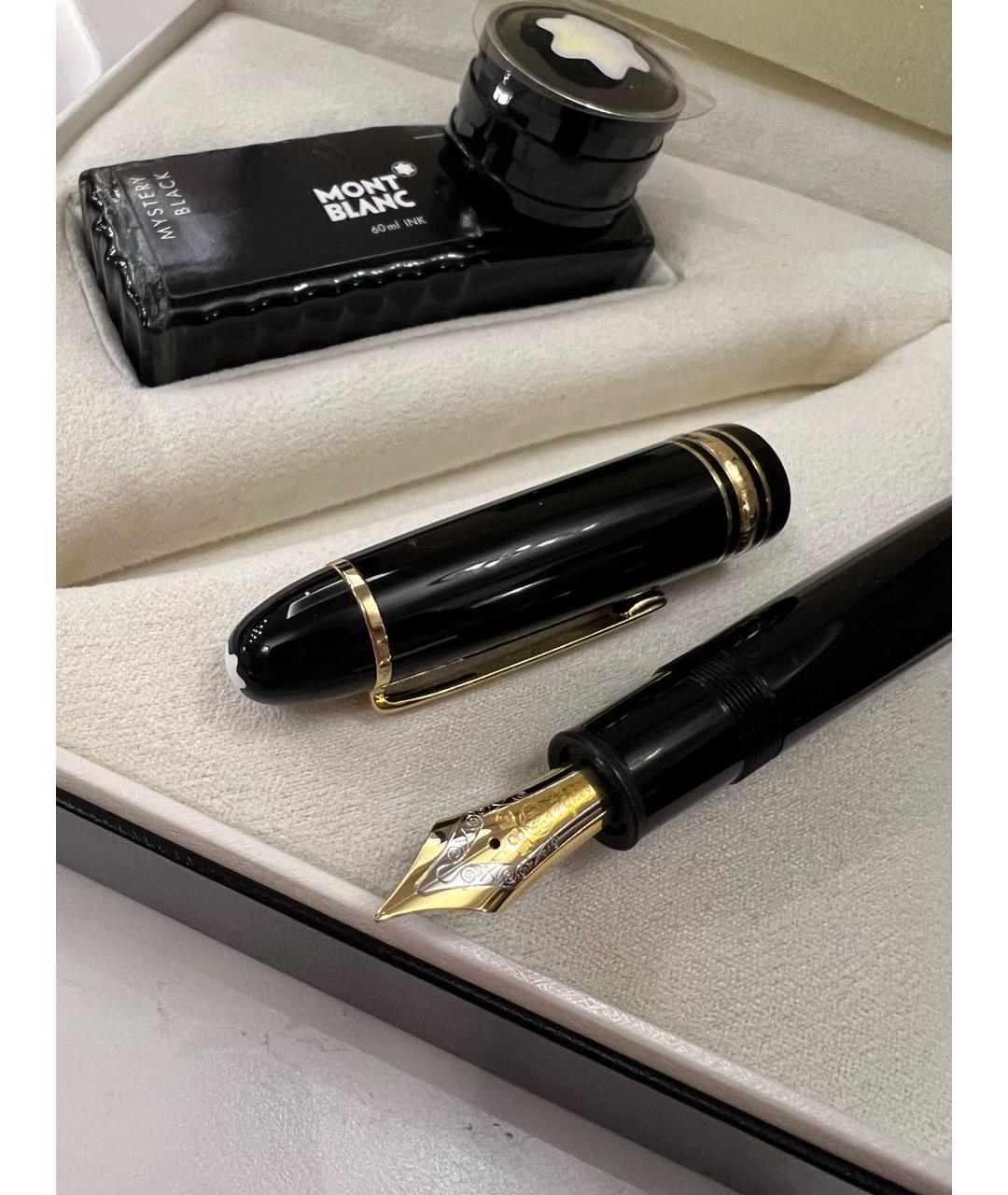MONTBLANC Черная позолоченная перьевая ручка, фото 3