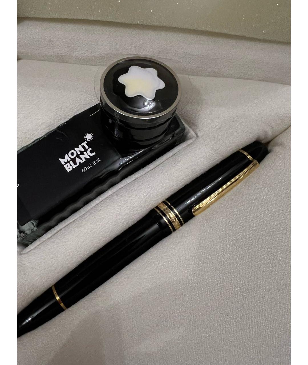 MONTBLANC Черная позолоченная перьевая ручка, фото 4