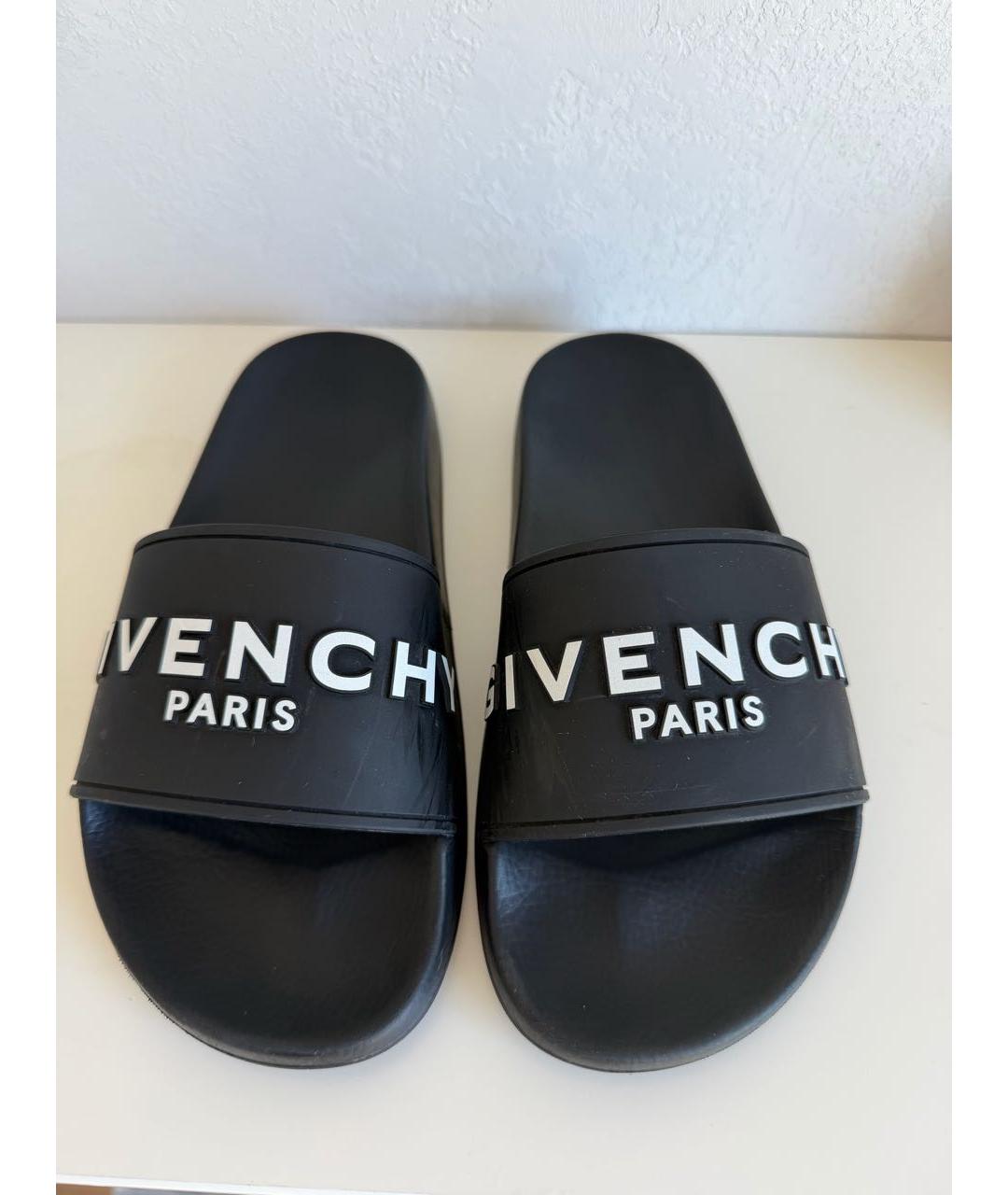 GIVENCHY Черные резиновые шлепанцы, фото 2