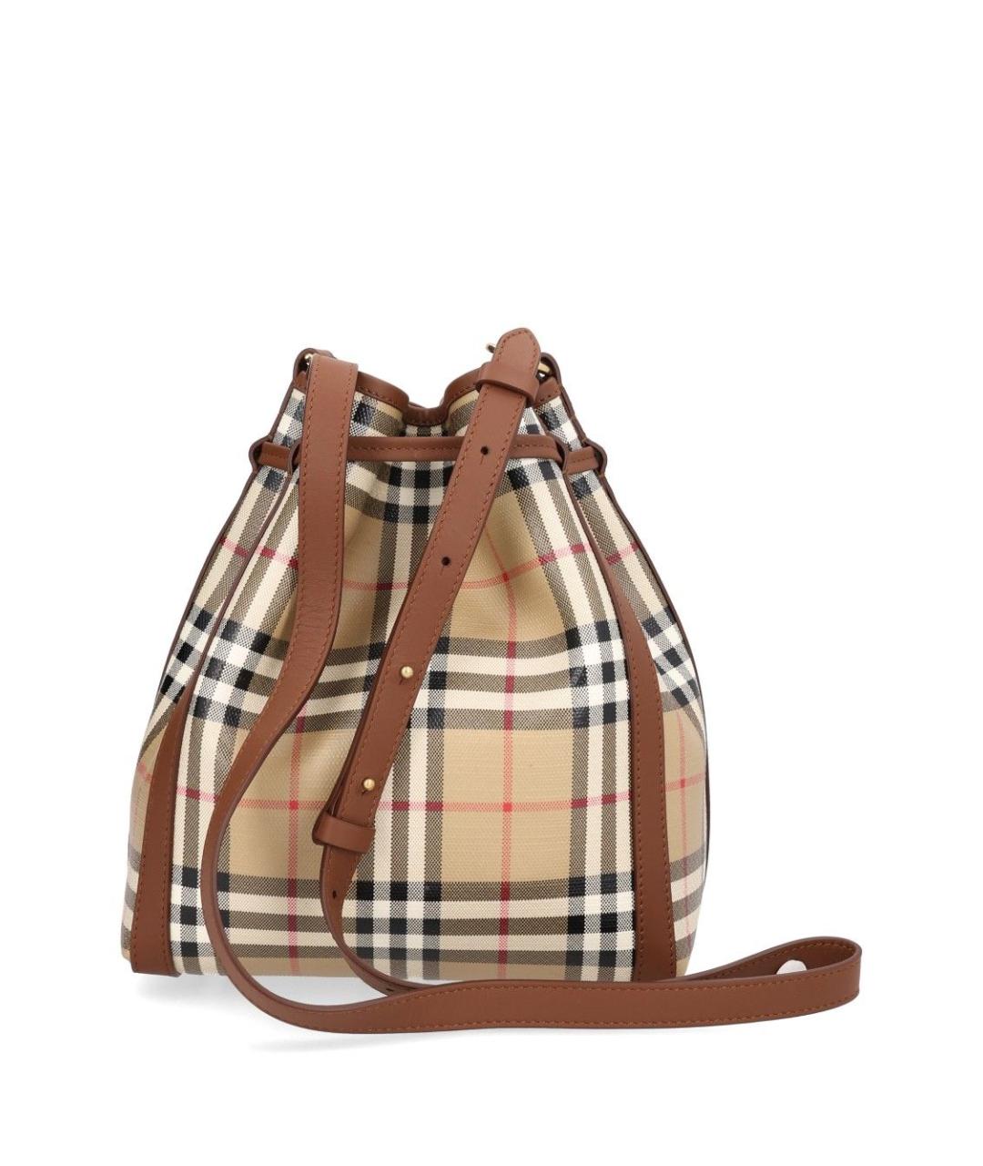 BURBERRY Бежевая сумка через плечо из канвы, фото 3