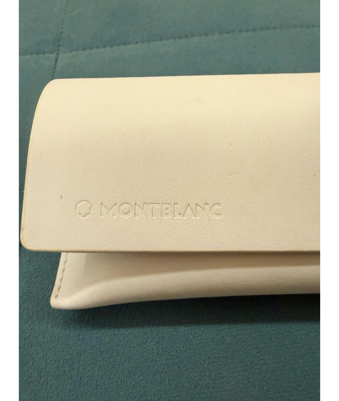MONTBLANC Темно-синие металлические солнцезащитные очки, фото 3