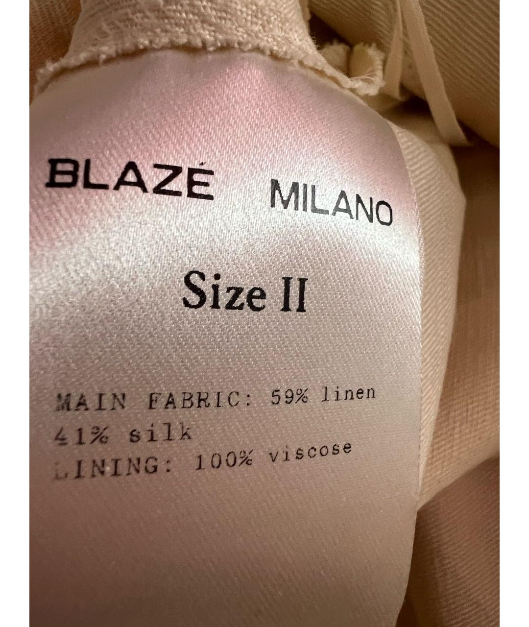 BLAZE MILANO Бежевая льняная юбка макси, фото 6