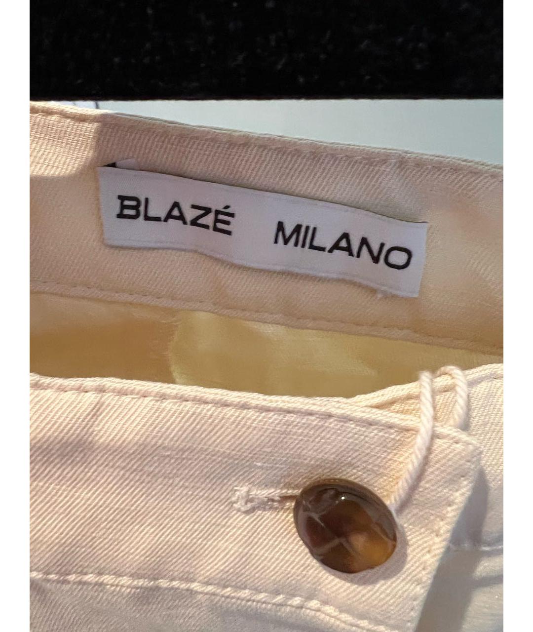 BLAZE MILANO Бежевая льняная юбка макси, фото 4
