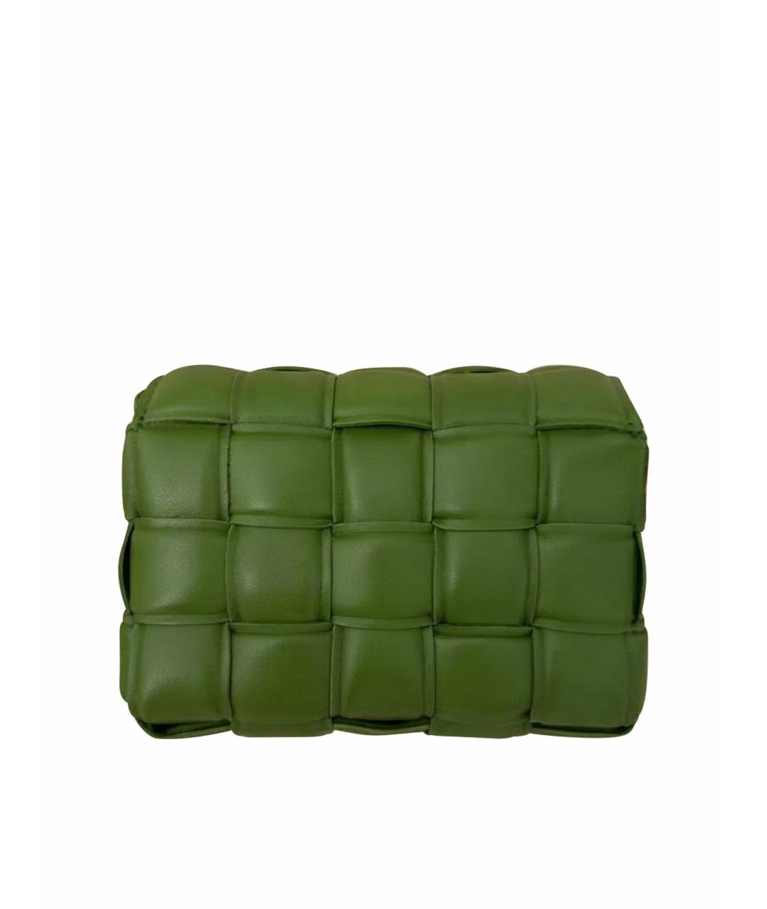 BOTTEGA VENETA Зеленая кожаная сумка через плечо, фото 1