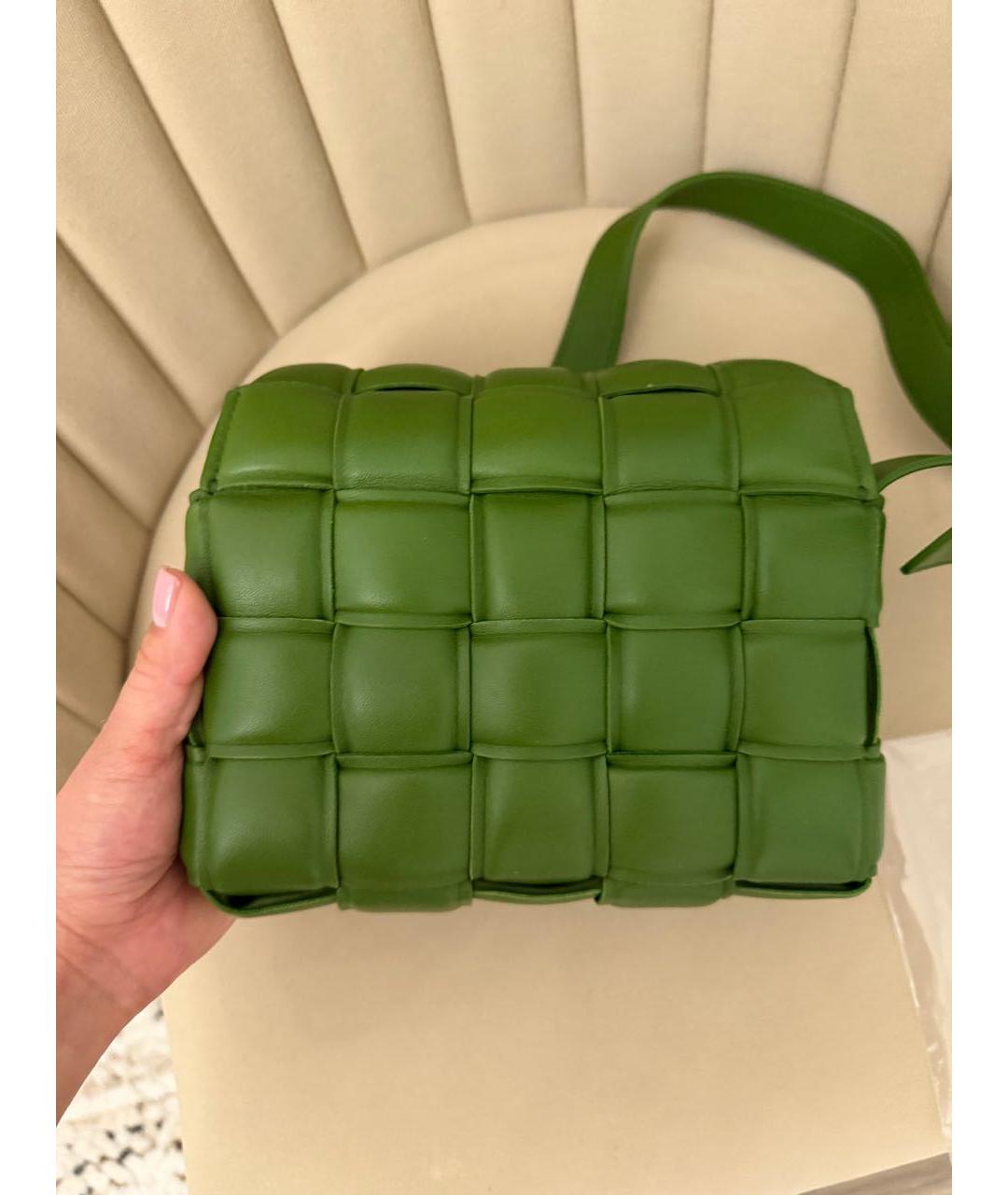 BOTTEGA VENETA Зеленая кожаная сумка через плечо, фото 8
