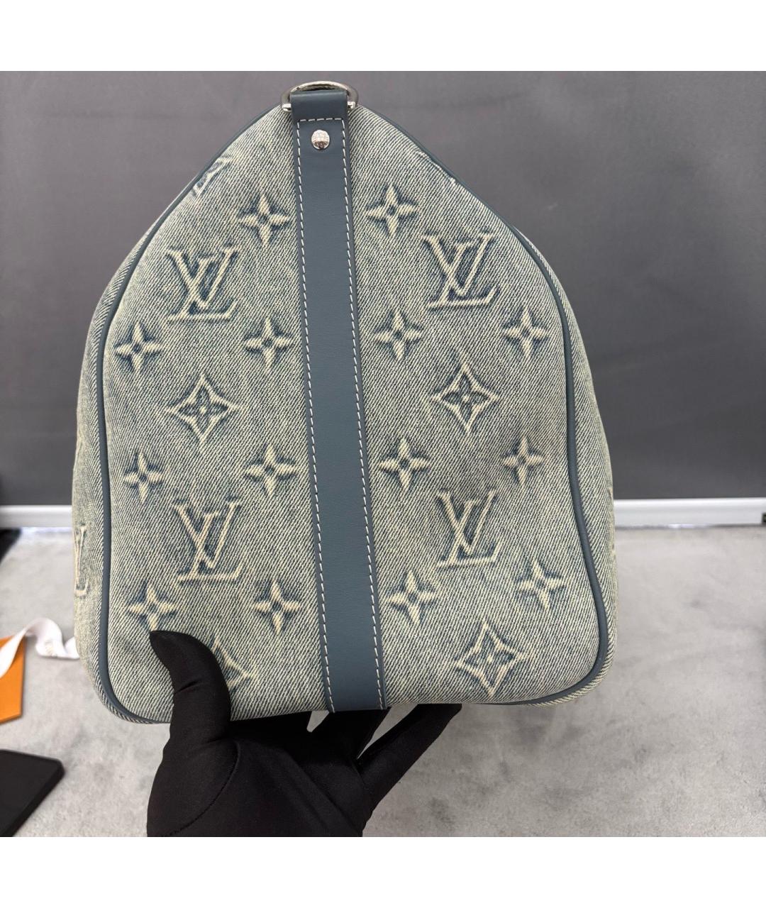 LOUIS VUITTON Синяя деним сумка тоут, фото 3