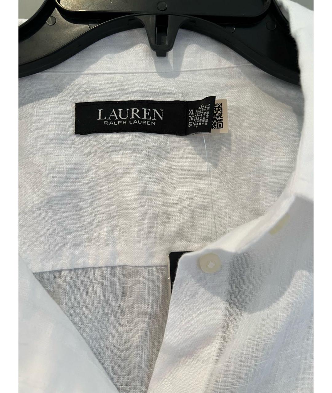 POLO RALPH LAUREN Белая льняная рубашка, фото 6