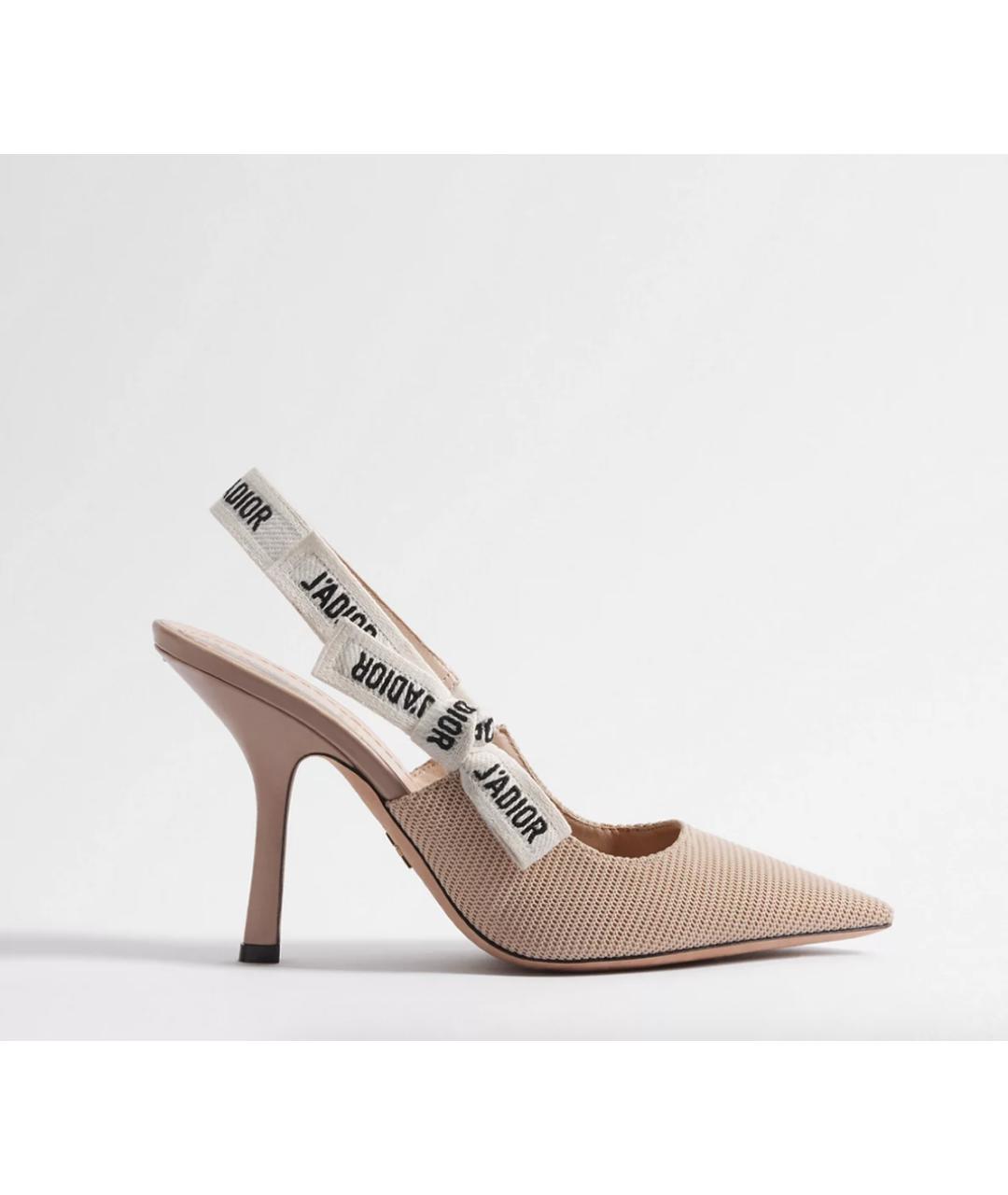 CHRISTIAN DIOR Бежевые босоножки, фото 4