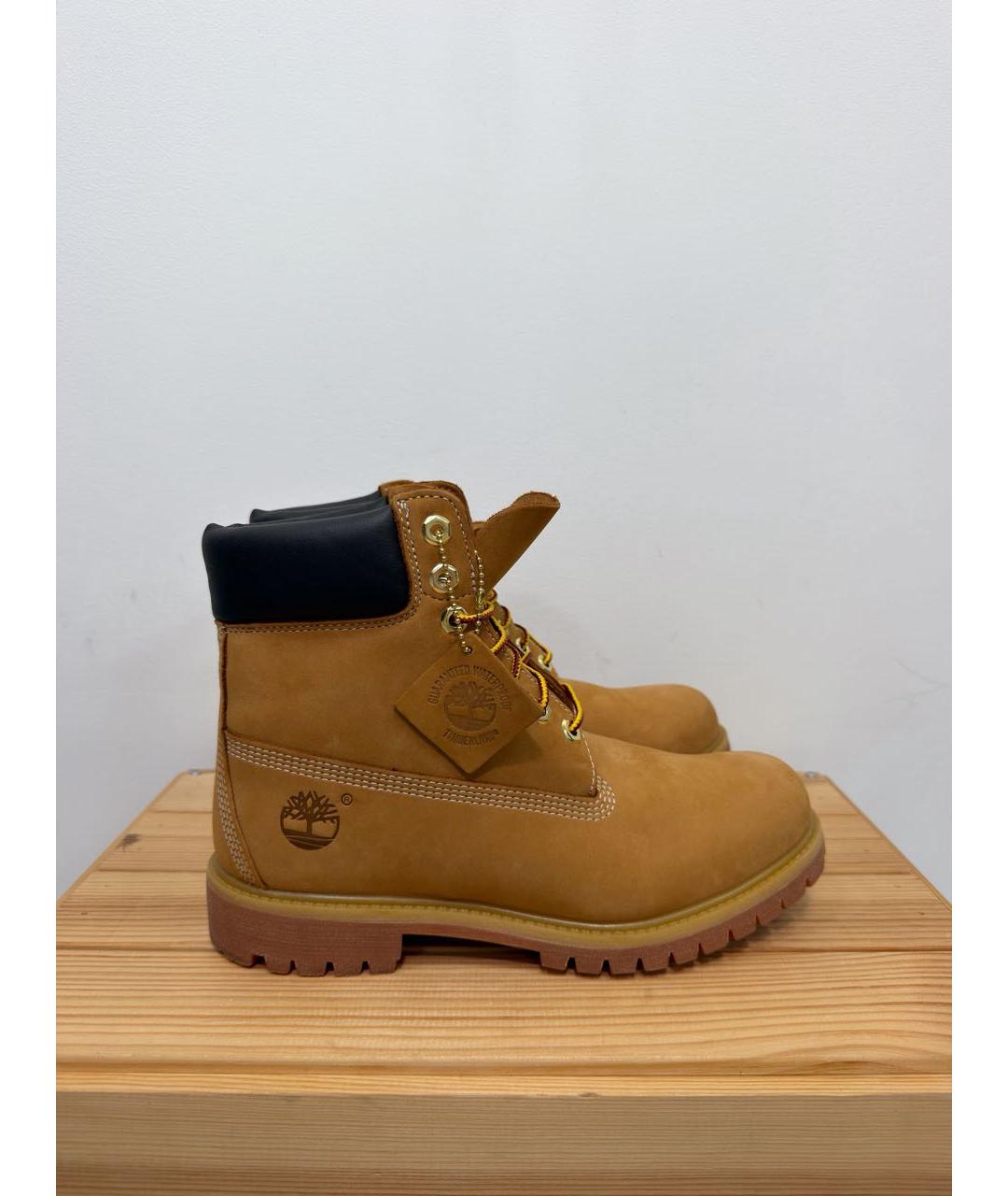 TIMBERLAND Коричневые нубуковые высокие ботинки, фото 2