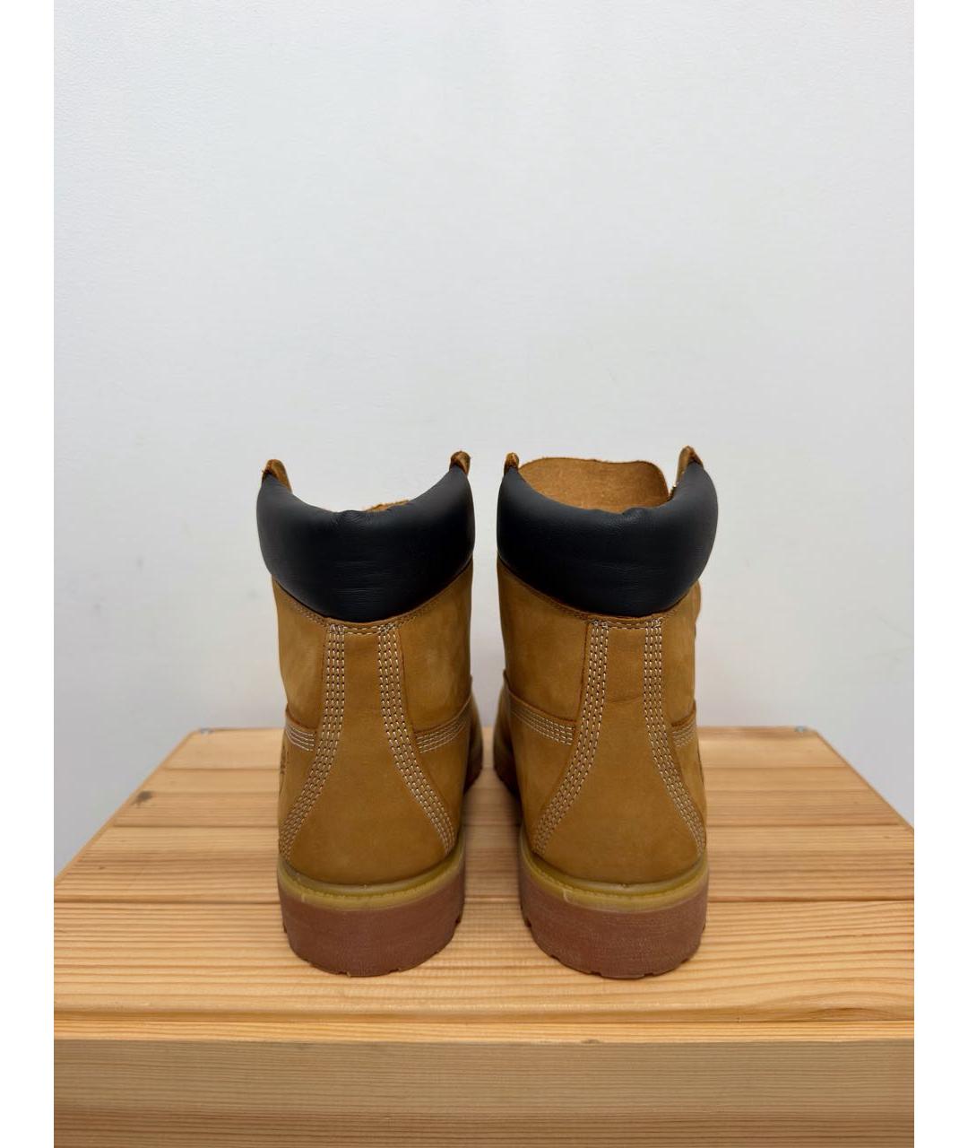 TIMBERLAND Коричневые нубуковые высокие ботинки, фото 4