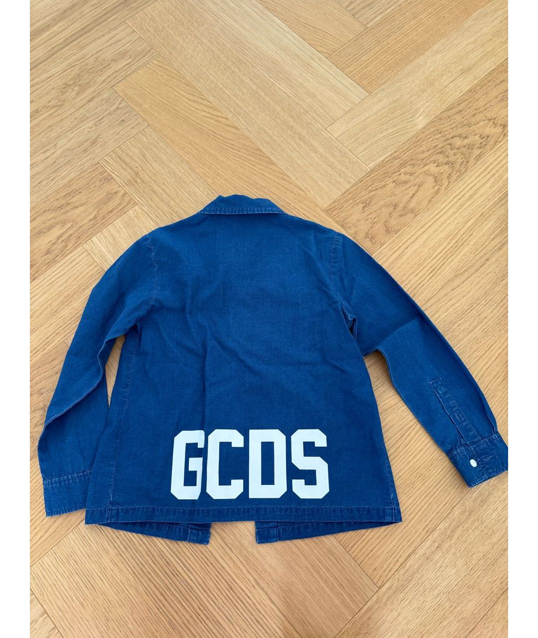 GCDS Синяя детская рубашка, фото 2