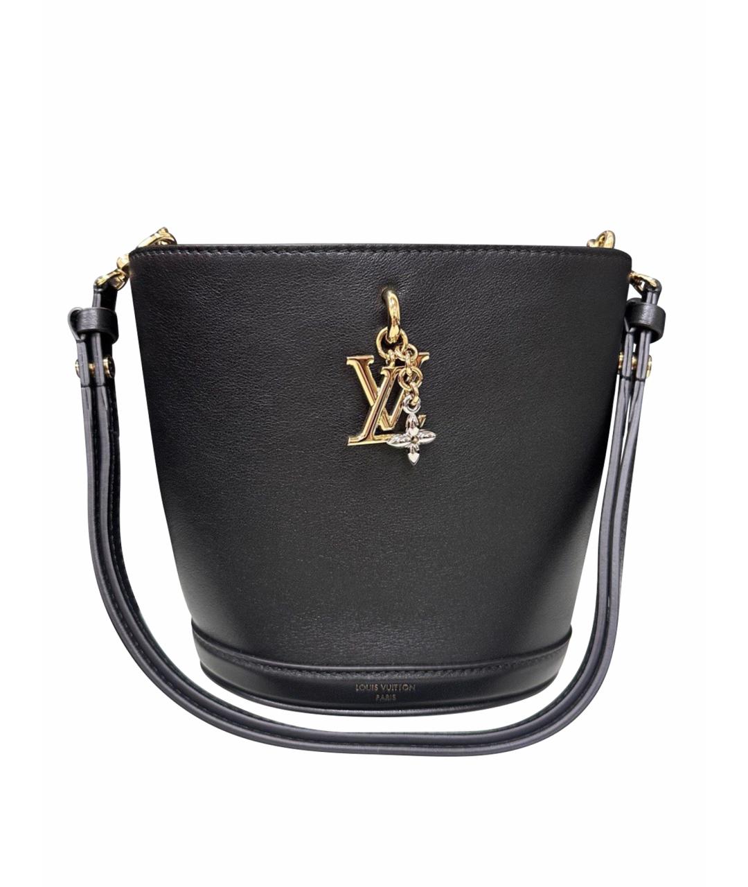 LOUIS VUITTON Черная кожаная сумка тоут, фото 1