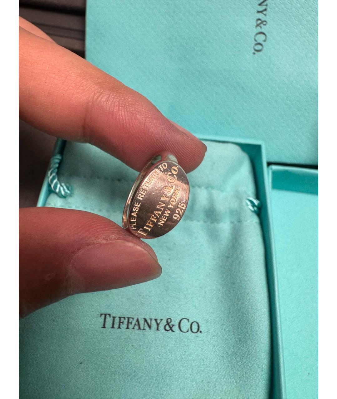TIFFANY&CO Серебряное серебряное кольцо, фото 6