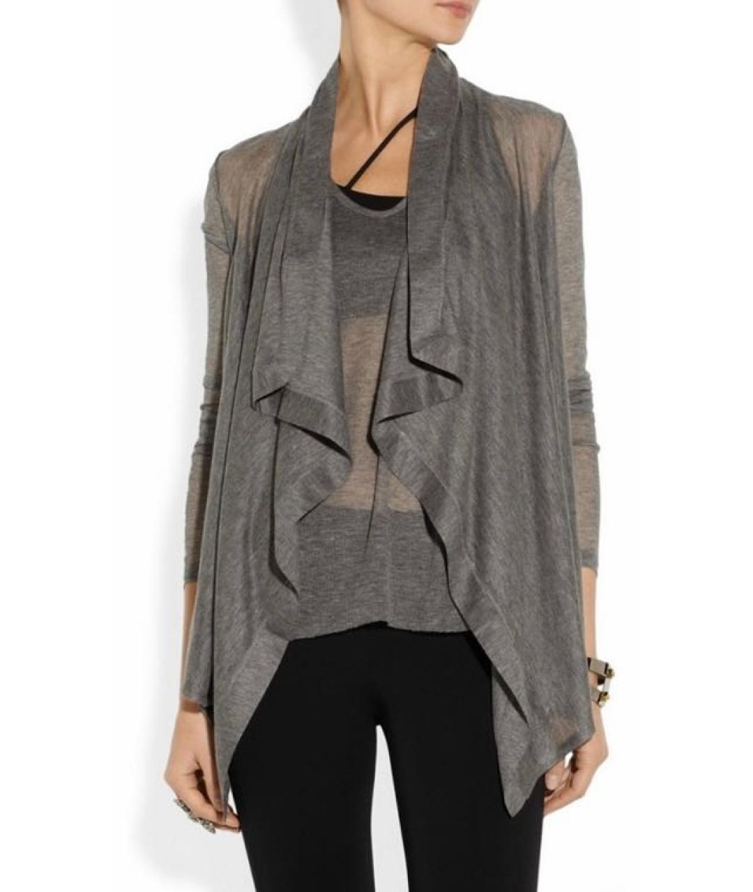 HELMUT LANG Серый модальный кардиган, фото 7